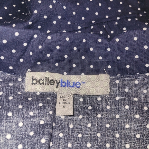 Bailey Blue Navy Polka Dot Sleeveless Retro Fit and Flare Dress S - Picture 7 of 7